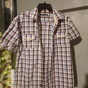 7 Diamonds Multicolor Plaid Button Down Shirt